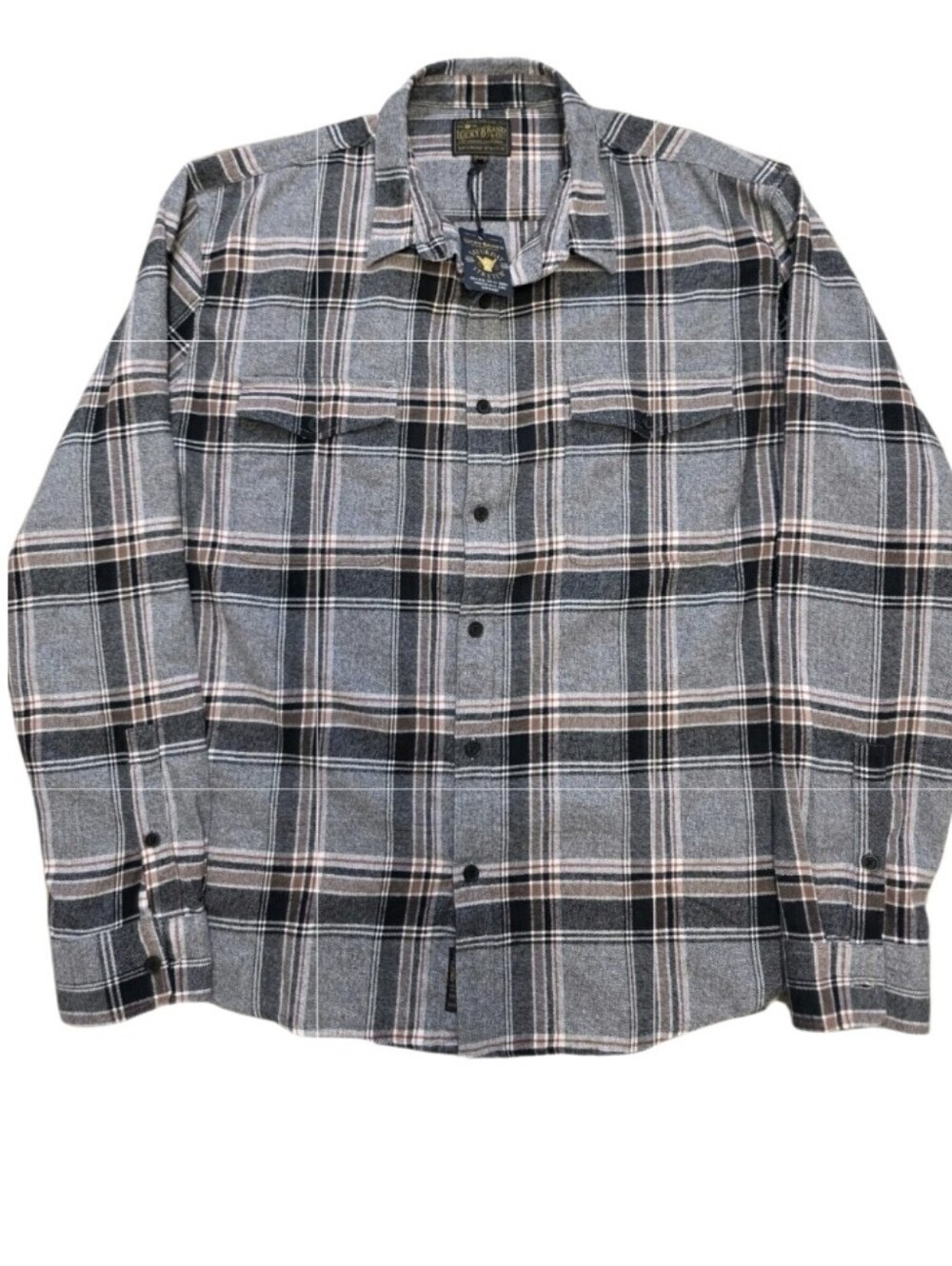 Vineyard Vines Mens Button Down Shirt Classic Fit Tucker Gingham Gray Sz XLARGE